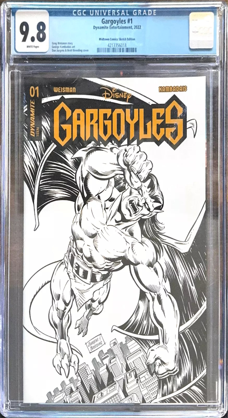 Gargoyles #1AO - Dan Jurgens "Midtown B&W" Variant