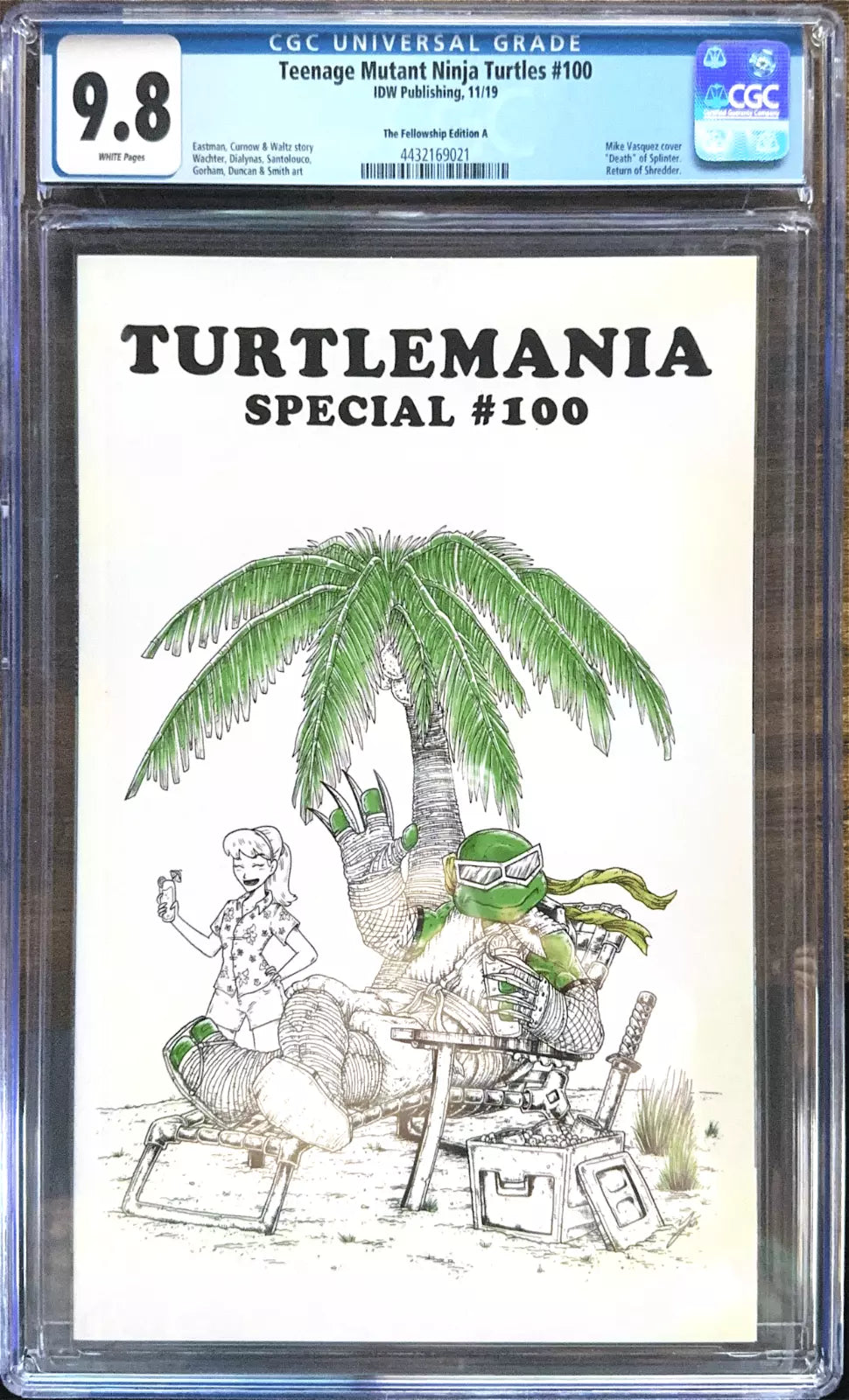 Teenage Mutant Ninja Turtles, Vol. 5 #100RE - The Fellowship Retailer Exclusive Turtlemania WHITE cover