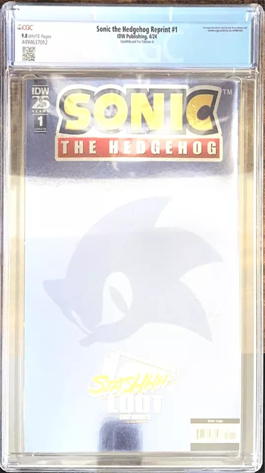 Sonic the Hedgehog, Vol. 3 #1 U - Symbol C2E2 Exclusive Reprint Virgin Foil Variant (Ltd. 1500)