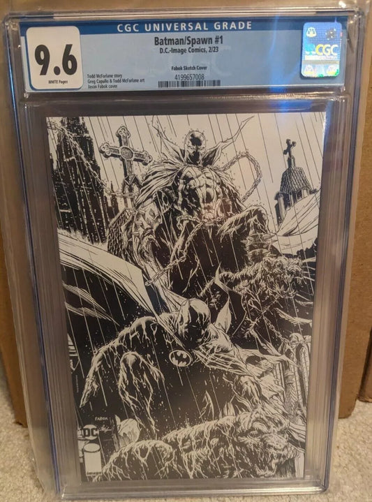 Batman / Spawn #1 J - Incentive Jason Fabok Black & White Cover