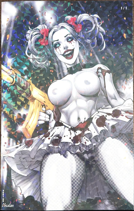 Obsidian & Surtur Cover Compilations #2 - "Harley Quinn" Topless Shattered Glass 1/1