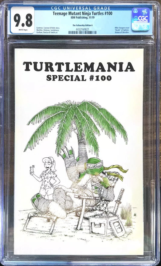 Teenage Mutant Ninja Turtles, Vol. 5 #100RE - The Fellowship Retailer Exclusive Turtlemania WHITE cover