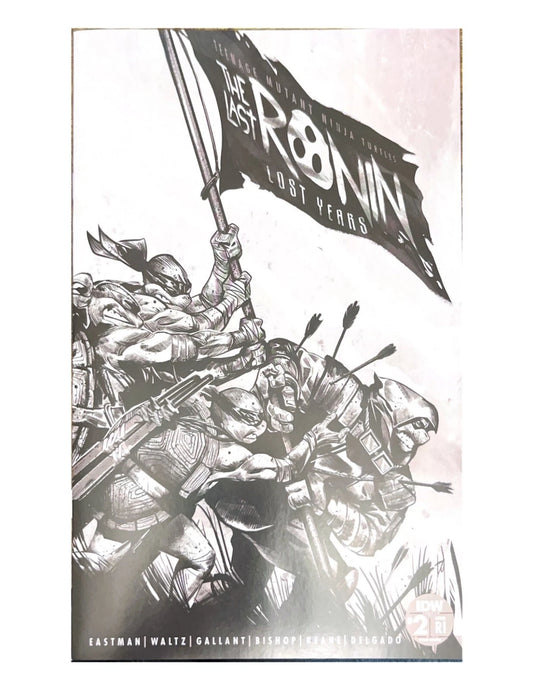 Teenage Mutant Ninja Turtles: The Last Ronin - The Lost Years #2 E Michael Del Mundo Incentive B&W Variant (1:50)