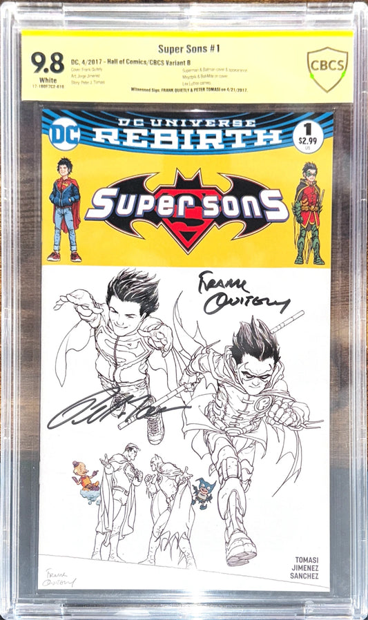 Super Sons #1 F - Hall of Comics Frank Quitely B&W variant