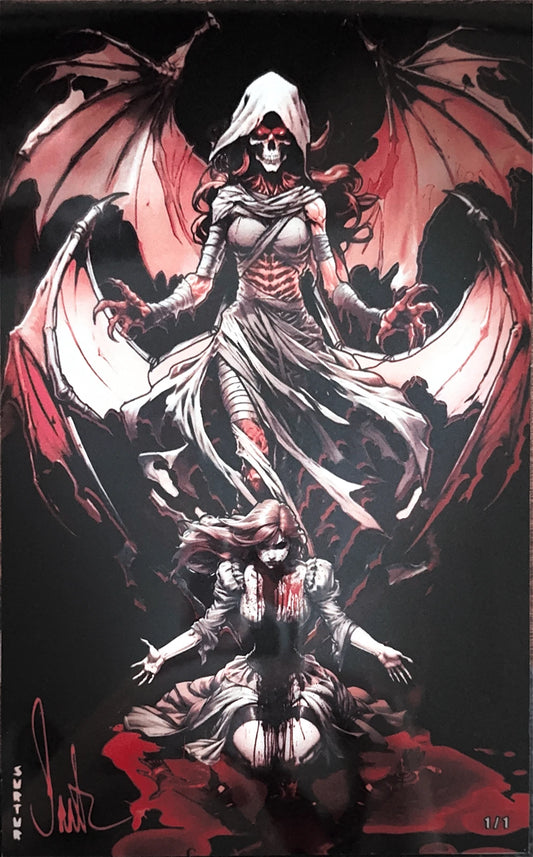 Fright Weaver Preview #1 - Demon Sacrifice METAL Variant 1/1 Auto w/ CoA
